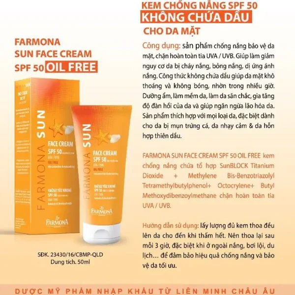 Kem chống nắng Farmona Sun Face Cream 