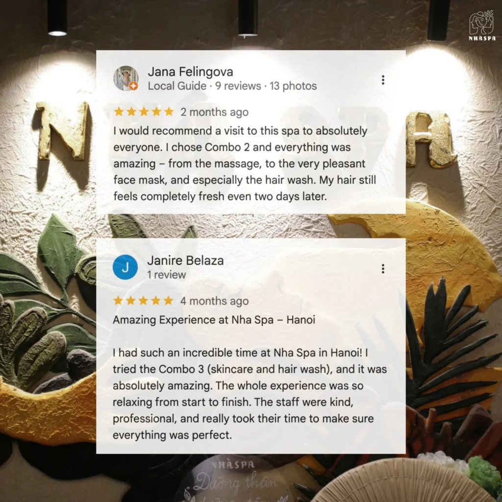 Khách hàng review Nhà Spa trên Google Maps